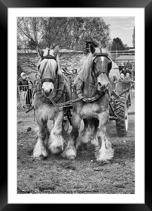 horse powered Framed Mounted Print by Jo Beerens