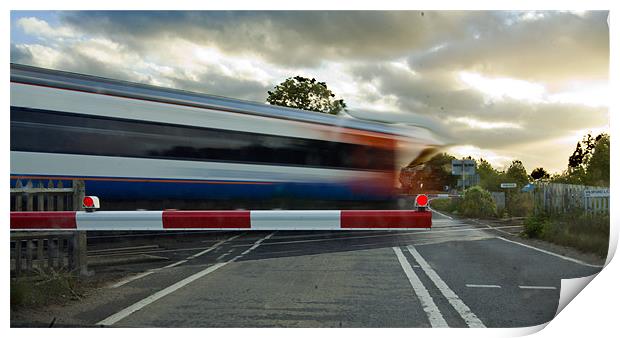 level crossing Print by keith sutton