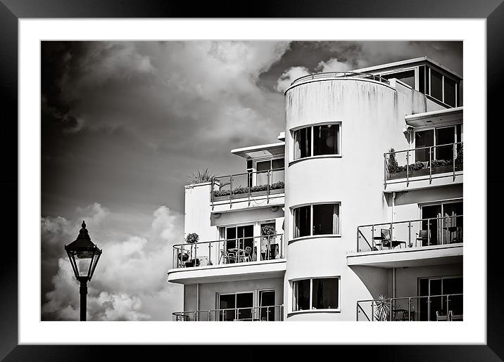 Art Deco Apartments, Cardiff, Wales, UK Framed Mounted Print by Mark Llewellyn