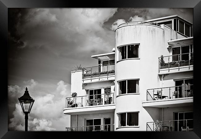 Art Deco Apartments, Cardiff, Wales, UK Framed Print by Mark Llewellyn