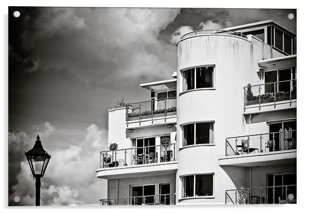 Art Deco Apartments, Cardiff, Wales, UK Acrylic by Mark Llewellyn