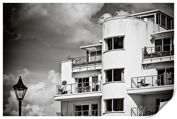 Art Deco Apartments, Cardiff, Wales, UK Print by Mark Llewellyn