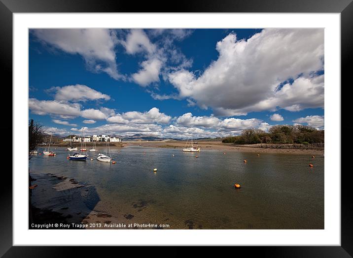 The entry to Porthmadog harbour Framed Mounted Print by Rory Trappe