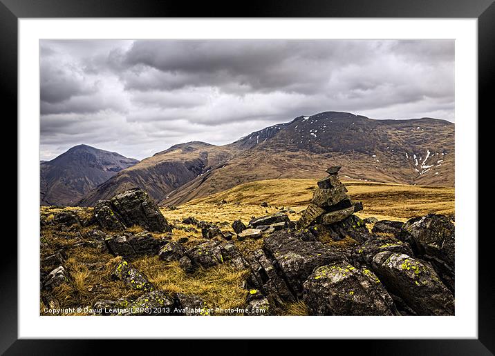 Scafell Framed Mounted Print by David Lewins (LRPS)