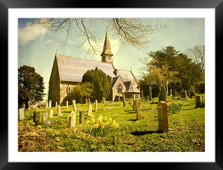 Ide Hill Church in Spring Framed Mounted Print by Dawn Cox