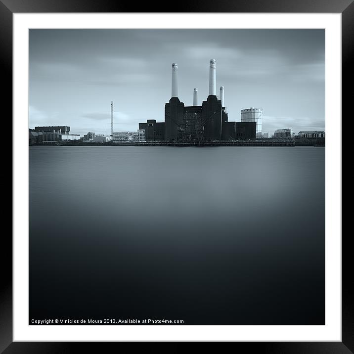 Battersea Power Station Framed Mounted Print by Vinicios de Moura