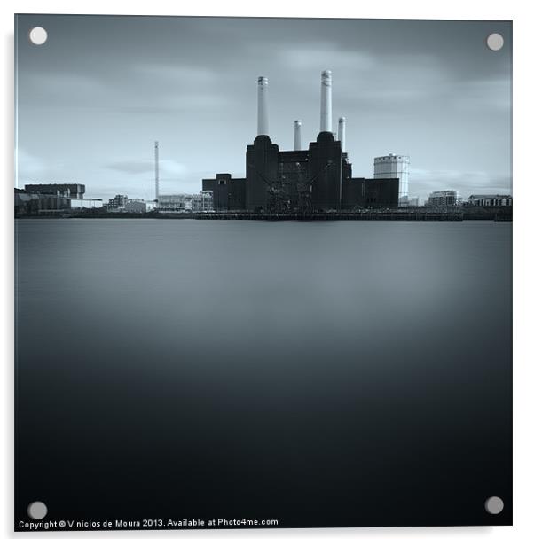 Battersea Power Station Acrylic by Vinicios de Moura