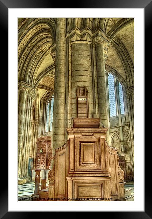 Peterborough Cathedral Pulpit Framed Mounted Print by Fiona Messenger