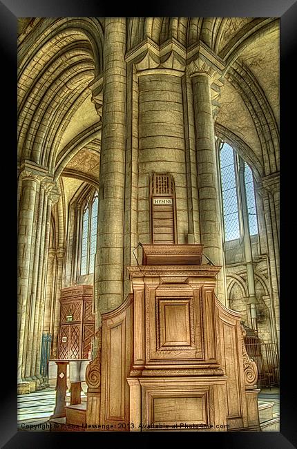 Peterborough Cathedral Pulpit Framed Print by Fiona Messenger