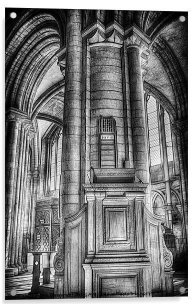 Pulpit in Black and White Acrylic by Fiona Messenger