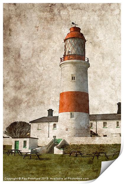 Souter Lighthouse Print by Ray Pritchard
