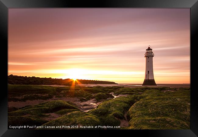 New Brighton sunburst Framed Print by Paul Farrell Photography