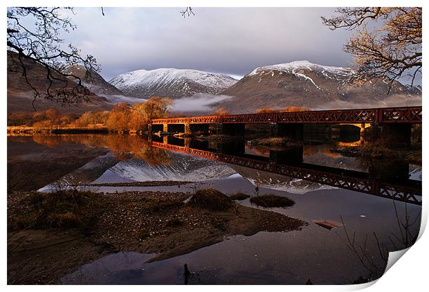 Bridge Across Loch Awe Print by James MacRae