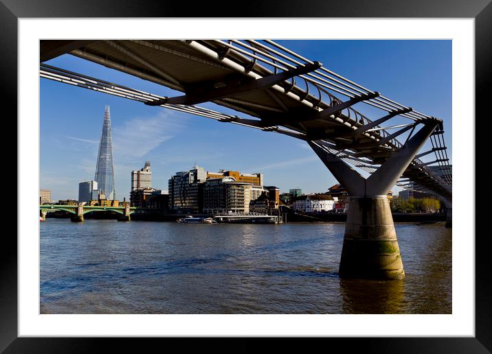 The Millenium Bridge Framed Mounted Print by David Pyatt