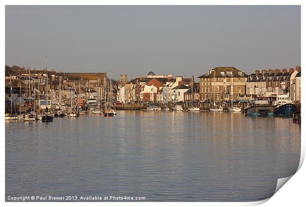 Weymouth Harbour Print by Paul Brewer