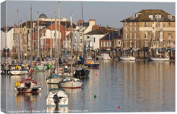 Weymouth Harbour Canvas Print by Paul Brewer