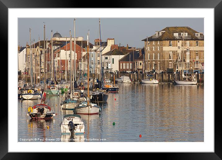 Weymouth Harbour Framed Mounted Print by Paul Brewer
