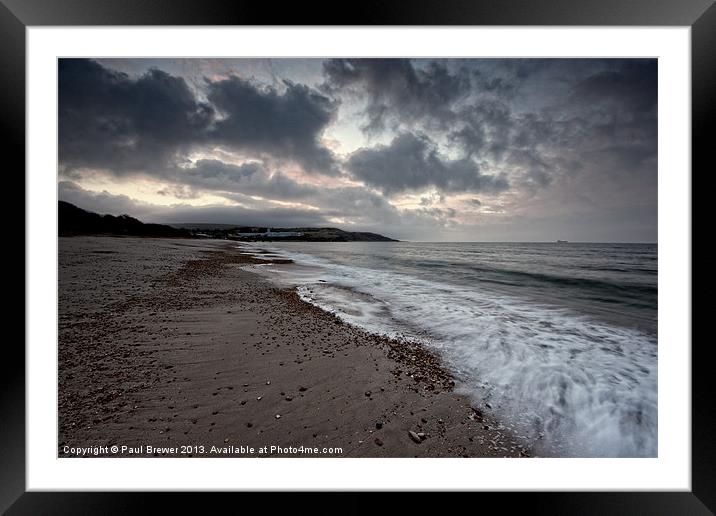 Moody Bowleaze Cove Framed Mounted Print by Paul Brewer