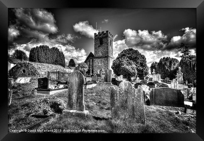 Buried at Dromore Cathedral Framed Print by David McFarland