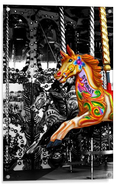 Carousel Horse Acrylic by Chris Day