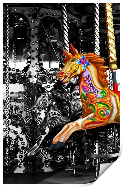 Carousel Horse Print by Chris Day