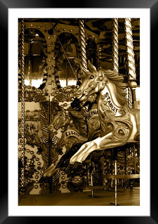 Carousel Horse Framed Mounted Print by Chris Day