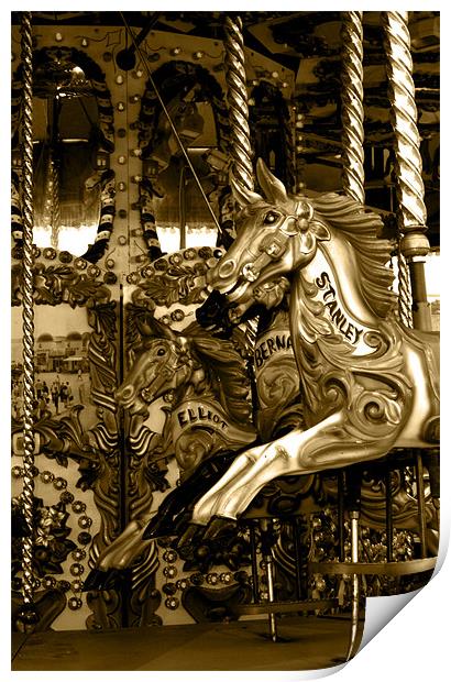 Carousel Horse Print by Chris Day