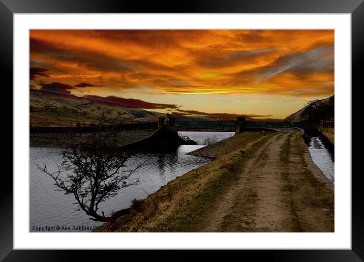 Walk across the reservoir Framed Mounted Print by Ade Robbins
