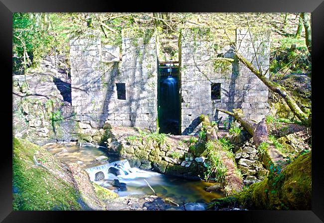 Gunpowder mill in the woods Framed Print by keith sutton