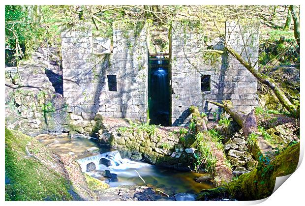 Gunpowder mill in the woods Print by keith sutton
