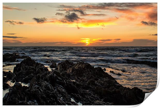 Croyde Bay Sunset Print by Dave Wilkinson North Devon Ph