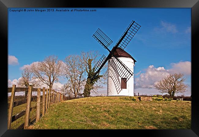 Cold Ashton Windmill. Framed Print by John Morgan