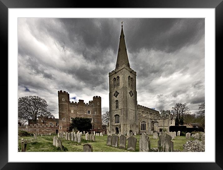 Buckden. Great Tower and St.Marys church Framed Mounted Print by Darren Burroughs