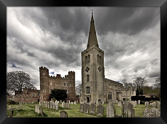 Buckden. Great Tower and St.Marys church Framed Print by Darren Burroughs