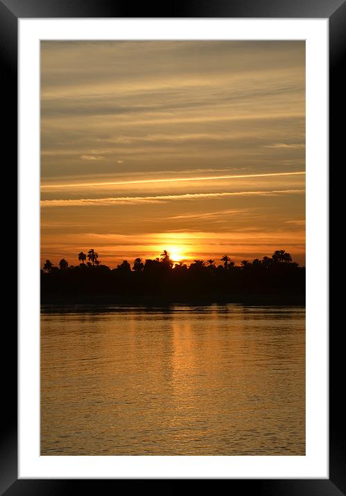 Sunset on Sea Framed Mounted Print by Carly Mason