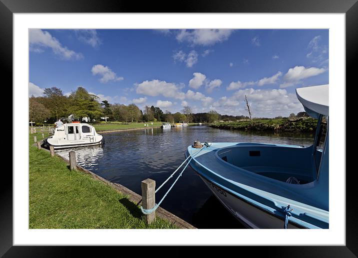 Moored up in Coltishall Framed Mounted Print by Paul Macro