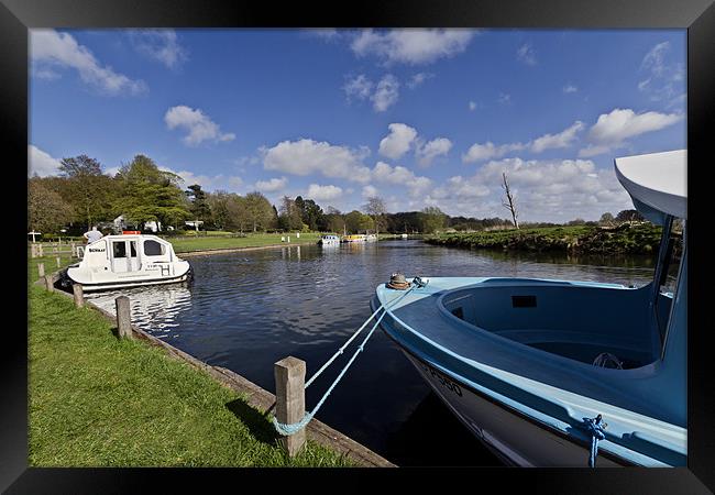 Moored up in Coltishall Framed Print by Paul Macro