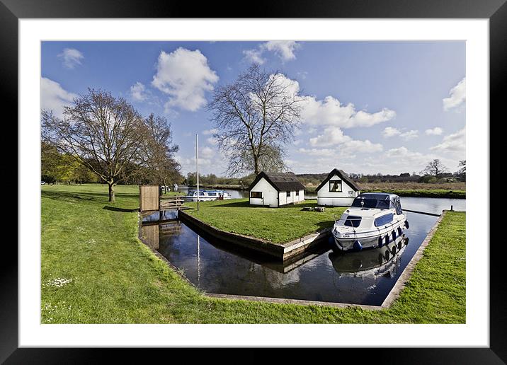 Coltishall Boat Houses Framed Mounted Print by Paul Macro