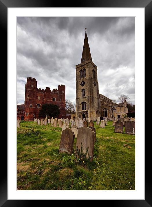 Buckden. Great Tower and St.Marys church Framed Mounted Print by Darren Burroughs