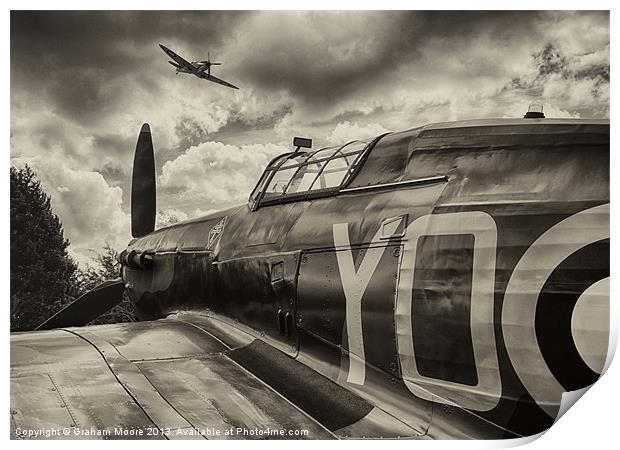 Hurricane and Spitfire Print by Graham Moore