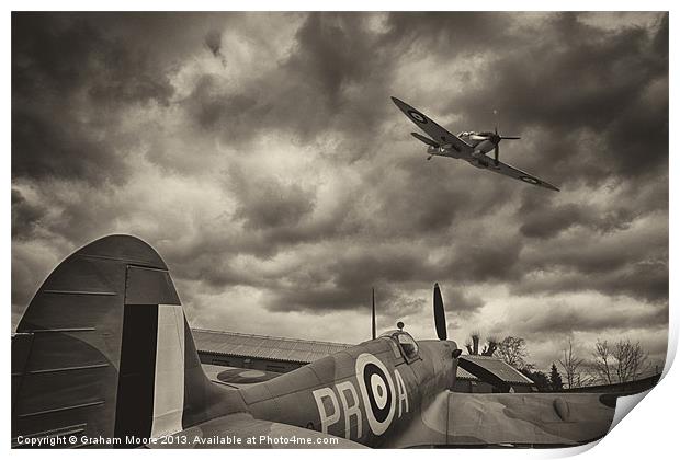 Spitfires Print by Graham Moore