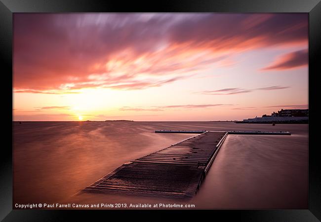 West Kirby marine lake sunset Framed Print by Paul Farrell Photography