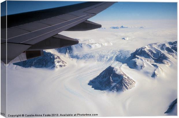 Transantarctic Range from the Air Canvas Print by Carole-Anne Fooks