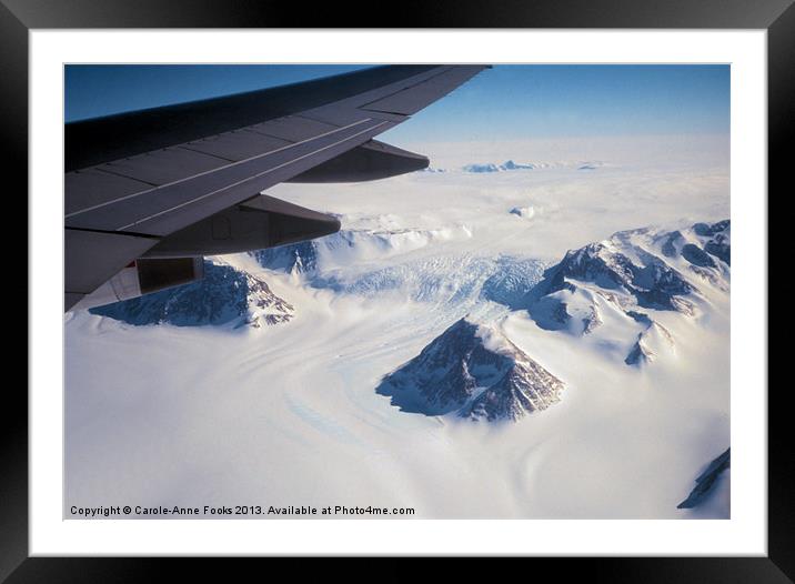 Transantarctic Range from the Air Framed Mounted Print by Carole-Anne Fooks