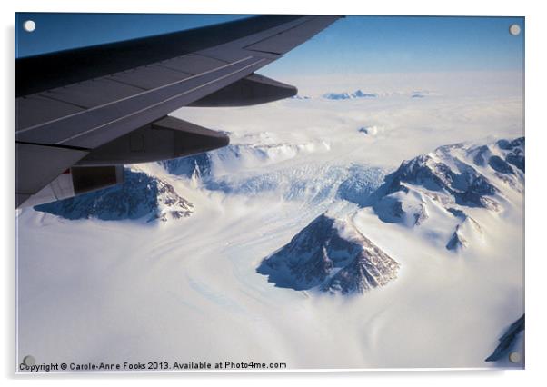 Transantarctic Range from the Air Acrylic by Carole-Anne Fooks