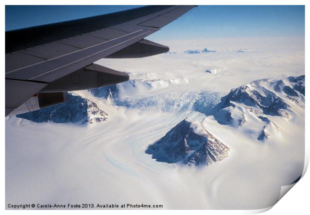Transantarctic Range from the Air Print by Carole-Anne Fooks