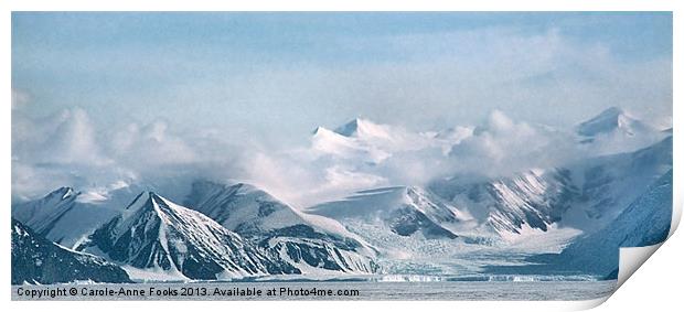 Transantarctic Range, Antarctica Print by Carole-Anne Fooks