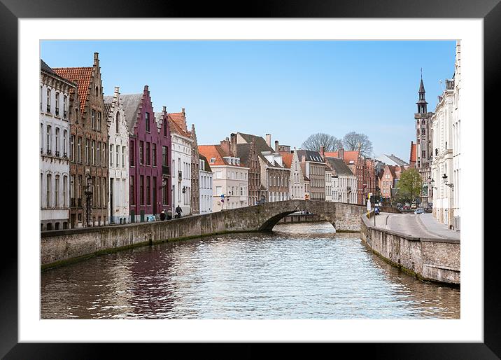 Bruges Canal Framed Mounted Print by Stephen Mole