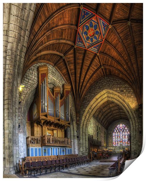 St Asaph Cathedral Print by Ian Mitchell