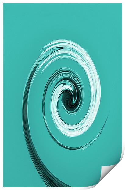 Nelsons Column Abstract Turquoise Print by Chris Day